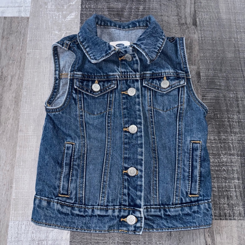 🦋Old Navy Blue Denim Kids Vest